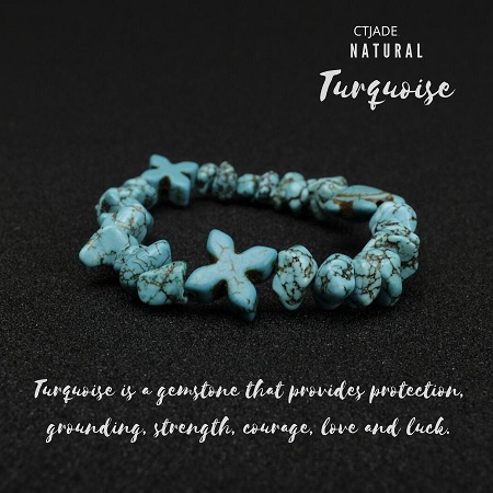  2003074 Trang Sức Phong Thủy Hộ Mệnh Bình An CTjade - Vòng Đá Lam Ngọc Thiên Nhiên